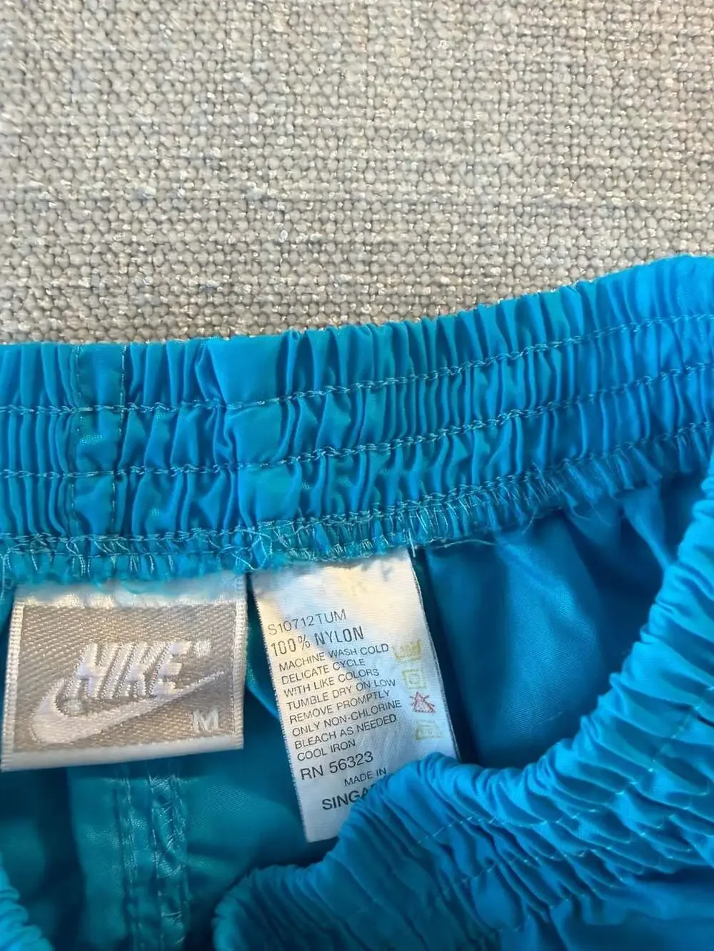 Vintage Nike Nylon Track Pants Blue Size M